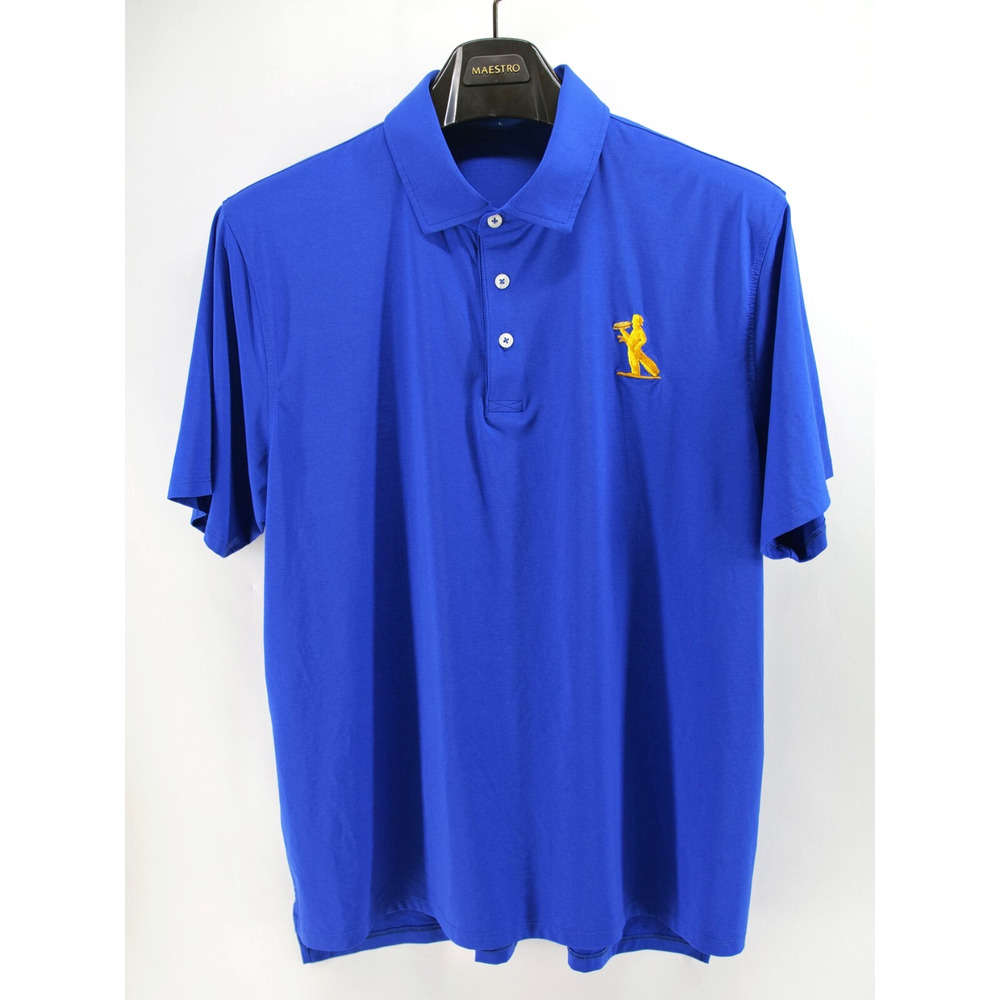 B‎ DRADDY Sport Polo Shirt Mens Large Blue Course Golf Short Sleeve Performance